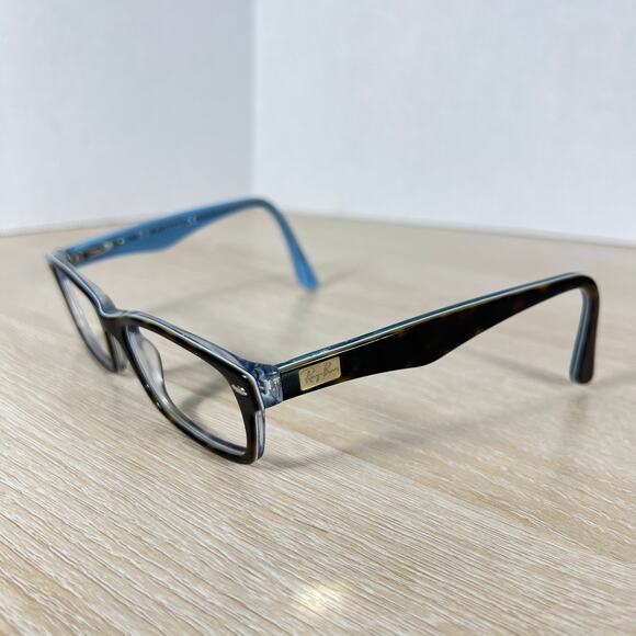 Ray-Ban RB5206 5023 Tortoise Blue Rectangle Eyeglasses 52-18-140 FRAMES ONLY main image 5